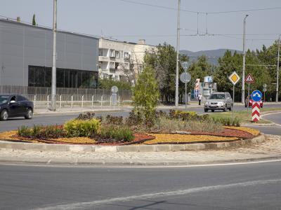 Цветна визия украси кръгово кръстовище в Стара Загора