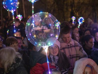 Стара Загора грейна в празнични Коледни светлини