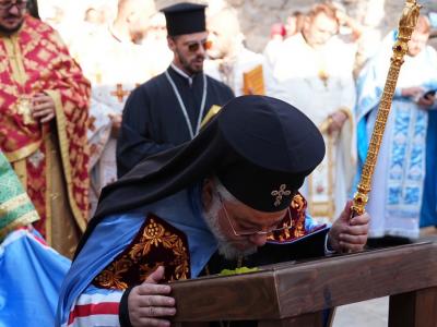 Митрополит Киприан възглави Божествената св. Литургия в Потопената църква край яз. Жребчево