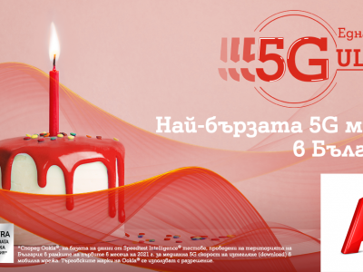 А1 отчита всекидневно увеличение на трафика и засилен интерес към своята 5G ULTRA мрежа за една година